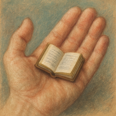 Необычная миниатюрная книга. 2025 Иллюстрация. Необычная миниатюрная книга. 2025